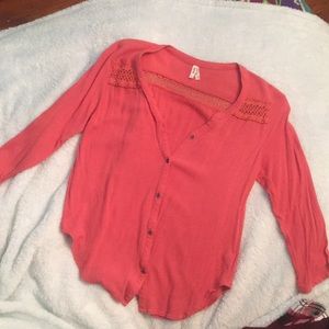 Mudd Peach button up